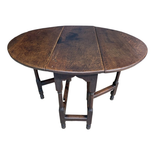 18th Century Oak Gate Leg Table, 1780 For Sale