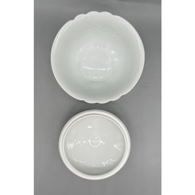 Set of 3 Vintage M. Frey Kaiser West Germany White Bisque Porcelain Floral Vessels – Mid to Late 20th Century – Romantic / European Traditional For Sale - Image 15 of 16