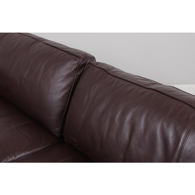 Burgundy Stickley Mission Oak Burgundy Leather Sofa For Sale - Image 8 of 18