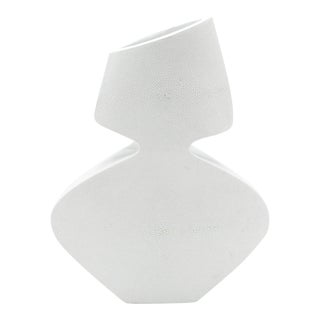Modern Sculptural Vase in Shagreen by R&y Augousti For Sale