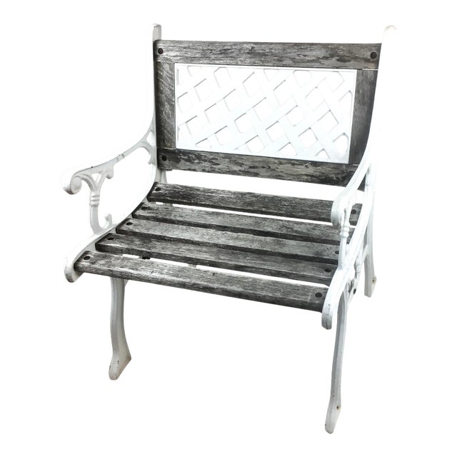 Vintage Cast Iron Garden Bench For Sale