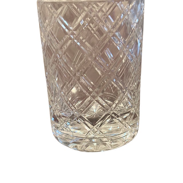 Hollywood Regency Vintage Cut Crystal Liquor Decanters With Stoppers - Set of 5 For Sale - Image 3 of 11