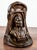 Striking early 20th-century cast-iron figural doorstop depicting Dante Alighieri, modelled in relief within an...