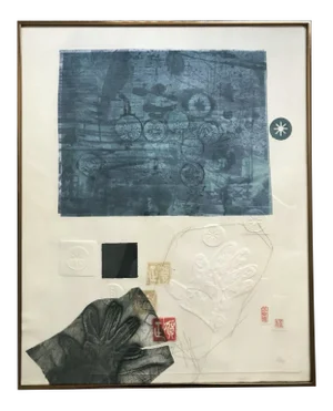 1972 "Return From Japan" Hand Painted Carborundum Lithograph 11/75 by Antoni Clave, Framed
