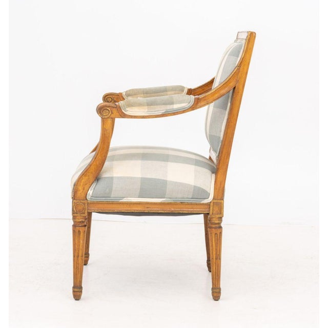Louis XVI Style Walnut Armchair For Sale In New York - Image 6 of 7