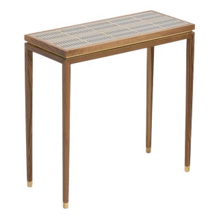 Lala Walnut Bronze Metal Console Table by Reda Amalou Design For Sale