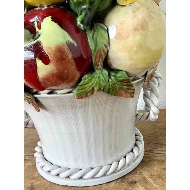 Ceramic Vintage Italian Glazed Ceramic Fruit Topiary For Sale - Image 7 of 11