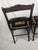 Wood Pair of Vintage Tell City Style Dark Wood Chairs With Black Floral Needlepoint Seats For Sale - Image 7 of 14