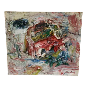 Vintage Mid Century Modern Signed Abstract Painting