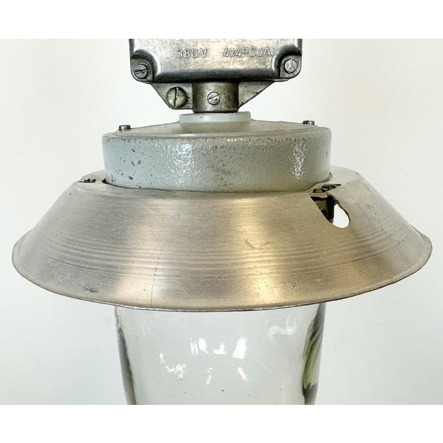 Industrial Aluminium Light with Clear Glass Cover from Elektrosvit, 1970s For Sale - Image 4 of 15