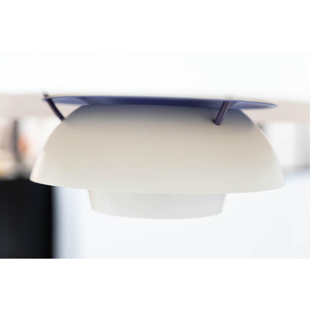 Mid-Century Modern White PH5 Hanging Lamp For Sale - Image 3 of 13
