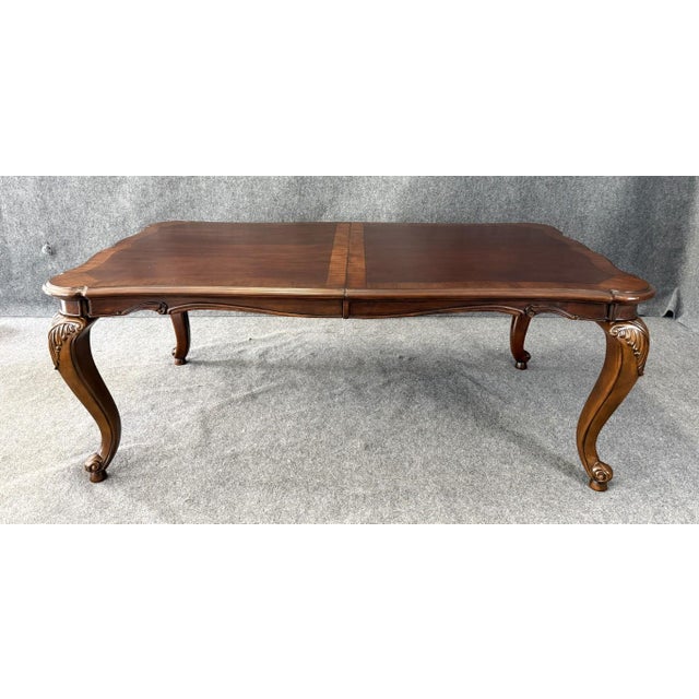 Wood 7 Piece Banded Dining Set With Cabriole Legs For Sale - Image 7 of 17