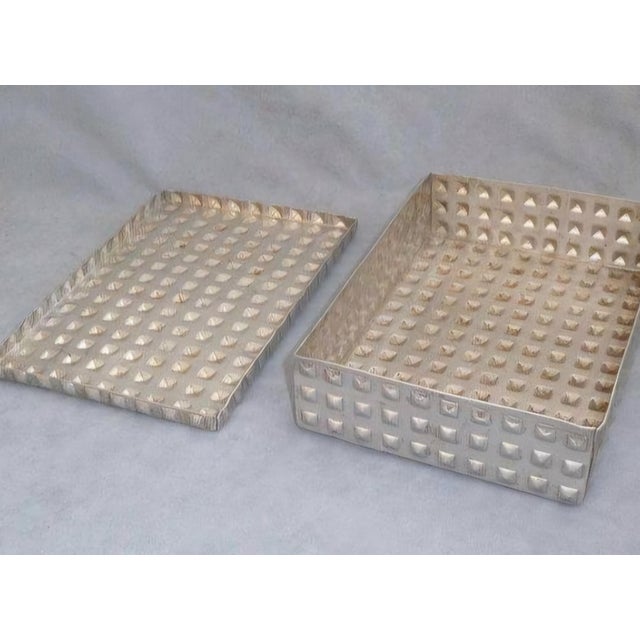 Early 20th Century Art Nouveau Aluminium Bonbon Box, Josef Hoffmann Design, 1910s. For Sale - Image 5 of 7