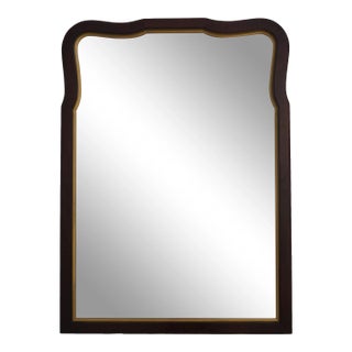 Statton Solid Cherry Mirror W. Gold Trim For Sale