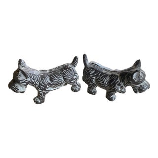 Cast Metal Terrier Bookends - a Pair For Sale