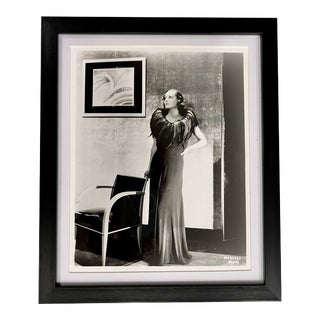 Vintage Mgm Studios Joan Crawford Black and White Photograph, Framed For Sale