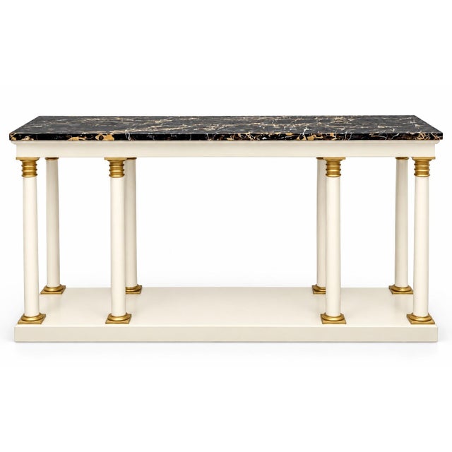 1970s Italian Neoclassical Style Marble Top Console Table For Sale In Atlanta - Image 6 of 6