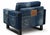 Modern Barracuda Denim Lounge Chair For Sale - Image 3 of 7