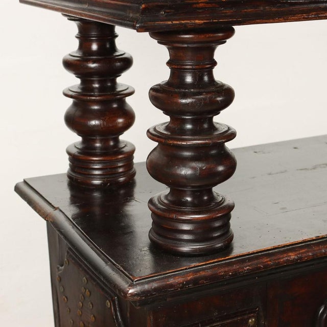 Wood Baroque Style Sideboard with Stand For Sale - Image 7 of 16