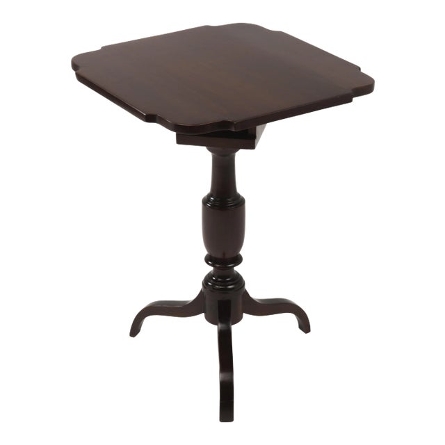 18th Century Federal Mahogany Tilt Top Candle Table Antique For Sale