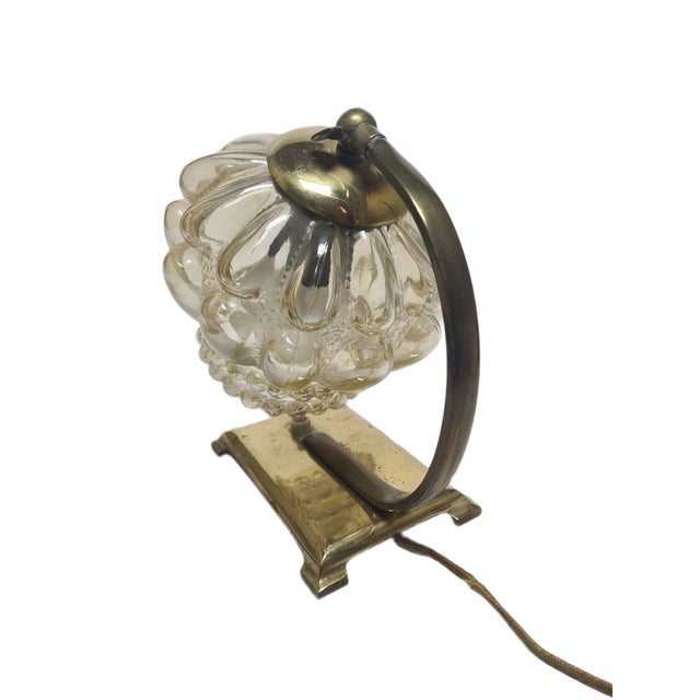 Goldenrod Art Deco Bedside Lamp, Belgium, 1950s For Sale - Image 8 of 14