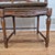 Wood Mid 20th Century French Country Petite Walnut Ladder Back Settee Bench W/ Brown Faux Suede Cushions For Sale - Image 7 of 12