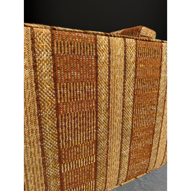 Mid Century Modern Founders Furniture Nubby Striped Club Chair For Sale - Image 9 of 12