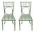 A Pair of Painted Faux Bamboo Chairs For Sale