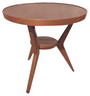 Mid-Century Round Wooden Coffee Table
