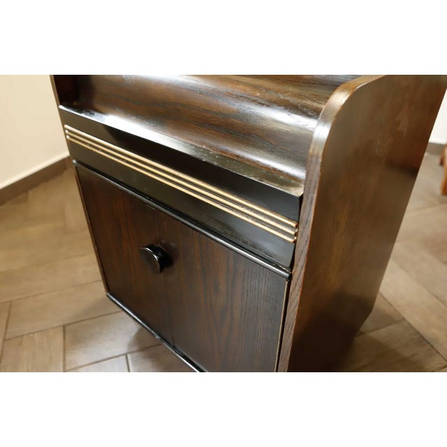 Supraphon Bar Cabinet with Tambour Roll-Top, 1950s For Sale - Image 9 of 12