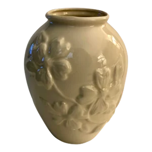 1970s Blanc De Chine Floral Vase