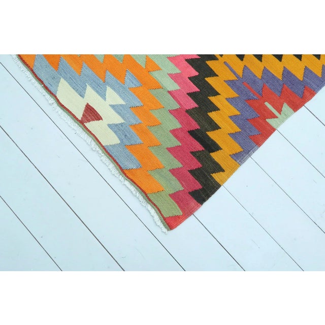 1960s 1960s Vintage Turkish Antalya Nomads Kilim Rug For Sale - Image 5 of 13