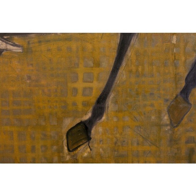 Large Contemporary Equestrian Oil Painting. Horse Painting 220 X 180 Cm (Goya) For Sale - Image 4 of 7