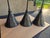 Cabin Custom Hand-Forged Wrought Iron Pendant Lights by Christopher Thomson - Set of 3 For Sale - Image 3 of 5