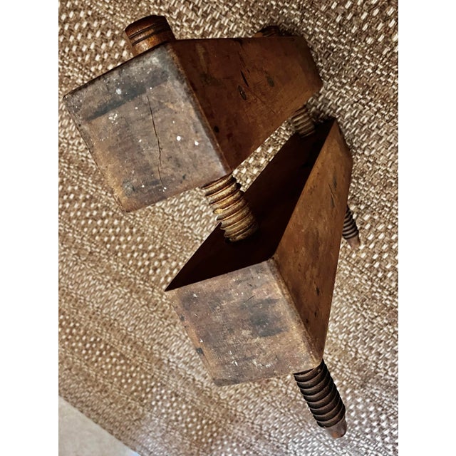 Brown Vintage Professional Bookbinding Finishing Press With Flat-Edge Handle For Sale - Image 8 of 12