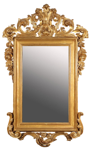 Mirror in Gilded Wood, Italy, 19th Century