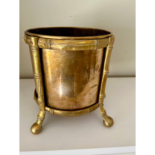 Vintage Maison Baguès Style Brass Cachepot For Sale In Kansas City - Image 6 of 6