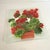 1990s American Handmade Peggy Karr Fused Glass Potted Geranium Square Plate Tray For Sale - Image 4 of 5