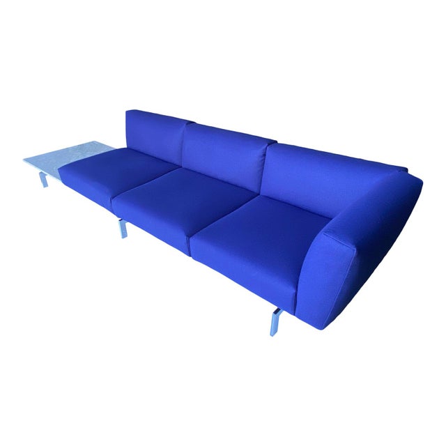 Knoll Avio Modular Chrome Sofa With Marble Table Chairish