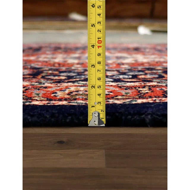 Pasargad Home Tabriz Wool Runner in Navy & Rose - 2' 6" X 12' For Sale - Image 4 of 4