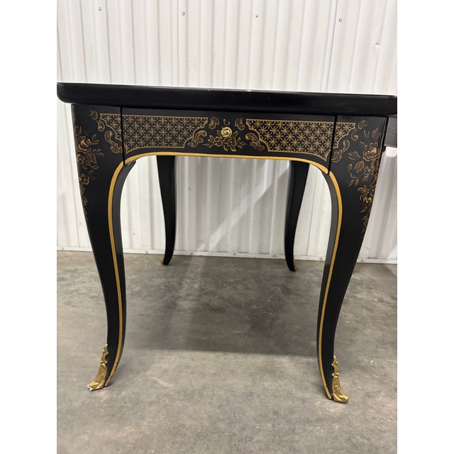 Drexel Heritage Drexel Heritage Et Cetera Chinoiserie Black & Burl End Tables- A Pair For Sale - Image 4 of 12