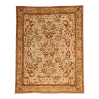 Vintage Modern Turkish Oushak Rug - 10'00 X 12'02 For Sale