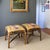 McGuire Pair of McGuire Style Chinoiserie Bamboo Stools or Ottomans With Tufted Cushions. For Sale - Image 4 of 18