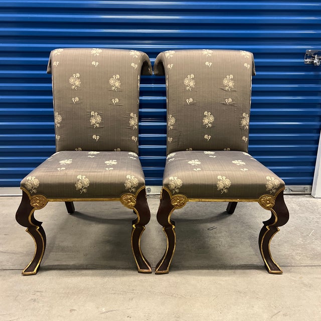 Puccini Slipper Chairs by Rose Tarlow Melrose House- A Pair For Sale - Image 9 of 12