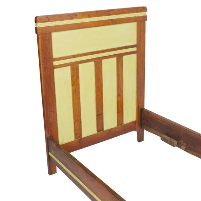 Art Nouveau Carved and Painted Solid Cherrywood Daybed, 1920s For Sale - Image 4 of 7