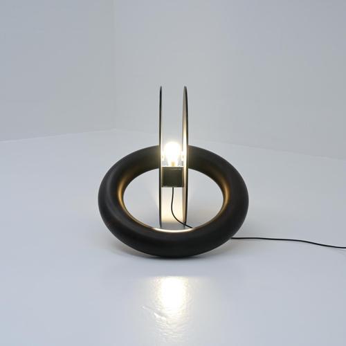 Brown Sculptural Disc Lamp, 1970s For Sale - Image 8 of 18