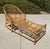 Vintage Rattan Stick Wicker Art Deco Chaise With New Perennials Upholstery For Sale In San Diego - Image 6 of 13