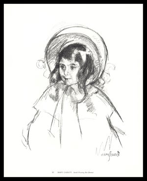1974 Mary Cassatt Collotype "Sarah Wearing" Her Bonnet