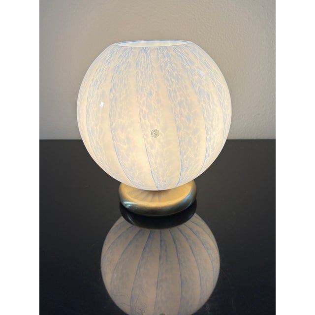 1990s Vintage Murano Glass Blue Tulipano 20 Table Lamp by La Murrina, 1990s For Sale - Image 5 of 16