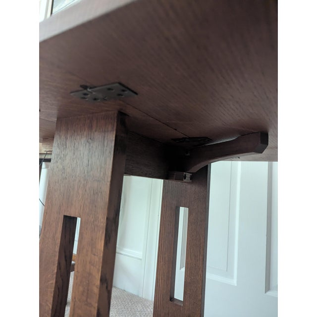 Brown Stickley Arts & Crafts Mission Style Table For Sale - Image 8 of 13